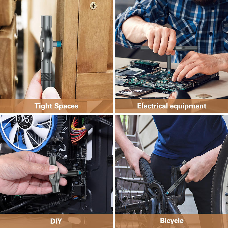 24 in 1 Magnetic Screwdriver Set, DIY Ratchet Screwdriver Set, Multi Bit Magnetic Drive Set with Detachable Ratchet Handle, Portable Precision Repair Tool Kit for Furniture Computer Bicycle 24 IN 1