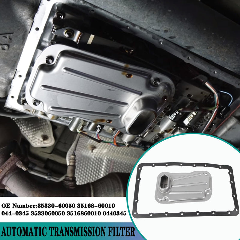 A750E A750F Automatic Transmission Filter Kit Compatible with Toyota 4Runner FJ Cruiser Land Cruiser Sequoia Tacoma Tundra Lexus GX470 LX470 Replaces# 35330-60050 35168-60010 044-0345
