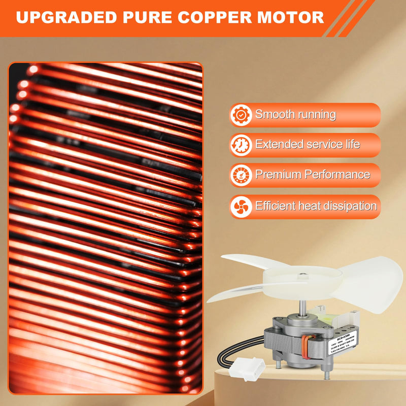 BCD-0388 Ceiling Exhaust Fan Motor and Blade Combo – Quiet 1.0 Sones, 50 CFM High Airflow Replacement for Mobile Home Bathroom Exhaust Fan – Compatible with V2262-50, V2244-50, V2245-50 Models