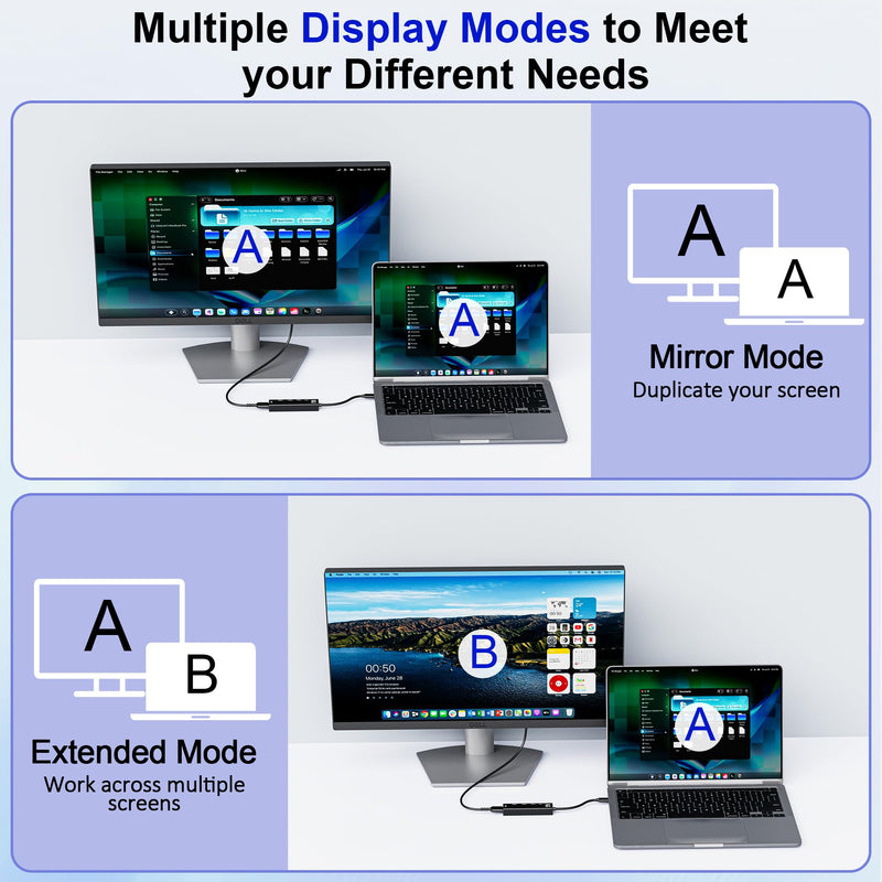 5 in 1 USBC to HDMI Adapter with 4K@60Hz, 100W PD Charging, 5Gbps USB C Hub | hdmi to usbc adapter for MacBook, iPad Pro, iPhone 17/16, Windows, 2 USB-A and 1 USB-C 3.0 Data Ports