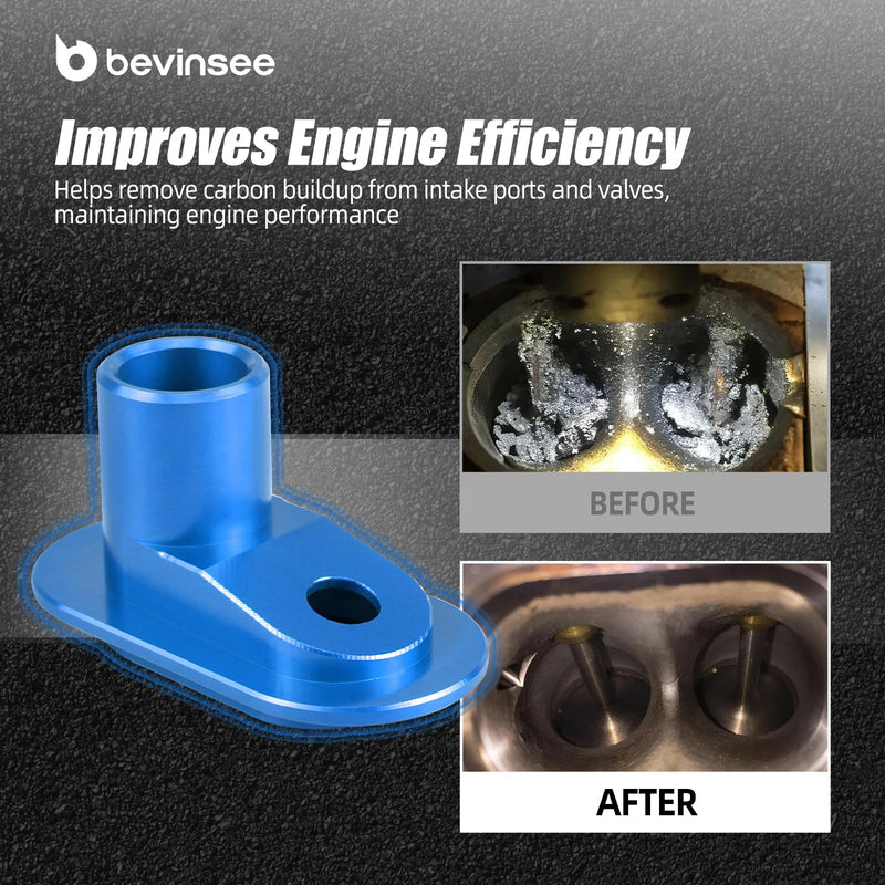 Bevinsee Carbon Cleaning Walnut Blaster Adapter Compatible with Audi S4 S5 A6 Q7 SQ5 3.0TFSI Engine Compatible with VW Vehicles with Engine Code BYD Aluminum Blue