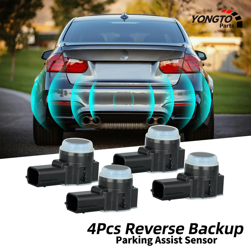 23428268 4Pcs Reverse Backup Parking Assist Sensor Compatible with Chevy Silverado 1500 2500 3500 HD Tahoe Malibu, Cadillac Escalade XT5 CT6, GMC Sierra Yukon XL, Buick Replace OE 52050134