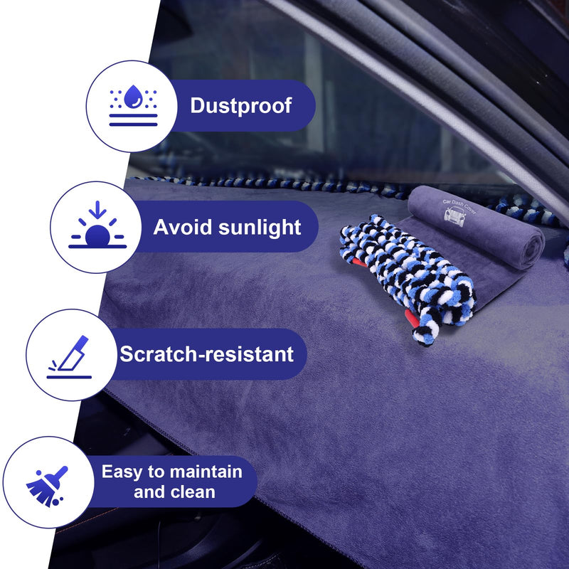 Car Window Tinting Dashboard Protecting Microfiber Towel,2-in-1 Super Absorbent Window Tint Fusion Towel Dash Cover and Soak Rope Tool for Vehicle Windshield Dash Window Scratch Free Tint Tools