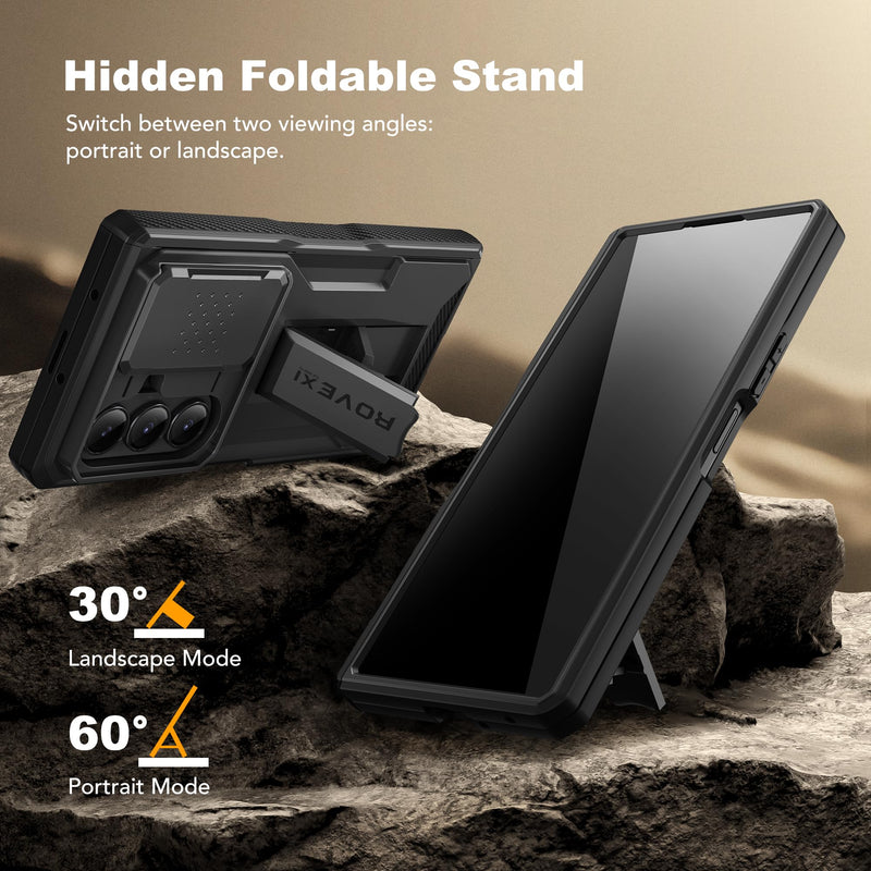 TONGATE for Z Fold 8 Ultra Case with Screen Protector & Belt Clip,Pri-Black | Foldable Stand, Slide Camera Cover, Full Hinge Protection, Anti-Spy, Shockproof Phone Case for Samsung Galaxy Z Fold 8 Ultra Pri-Black