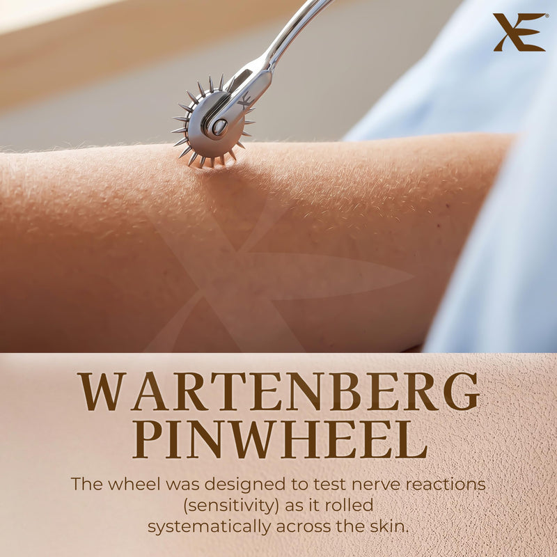 XE Stainless Steel Wartenberg Neuro Pinwheel – Pinwheel for Neurological Nerve Reaction Test, Pinwheel Roller for Testing Nerve Sensitivity