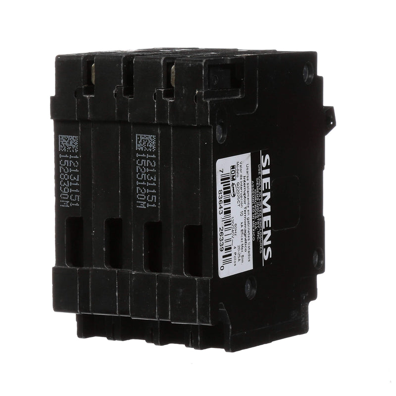 Siemens Q22025CT 25-Amp Double Pole Two 20-Amp Single Pole Circuit Breaker