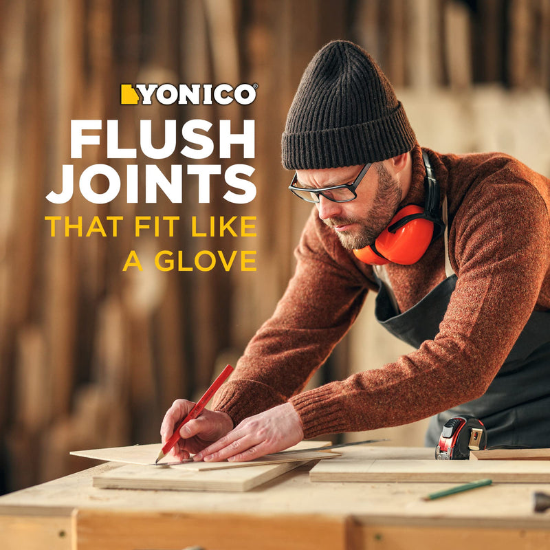 YONICO Tongue and Groove Router Bits Set for 3/4-Inch Stock 1/2-Inch Cutting Depth 1/4-Inch Tongue 2 Bit 1/2-Inch Shank 15221 Up to 3/4" Stock - 1/2" Depth - 1/2" Shank