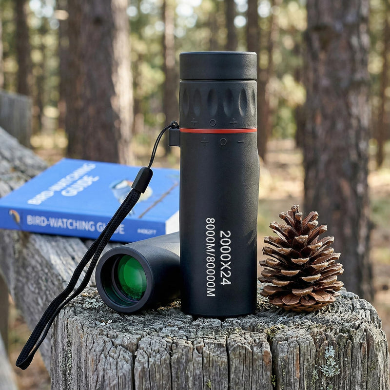 Mini Monocular Telescope – 2000x24 HD High Power for All Ages | Compact optics, for stargazing, hunting, hiking, wildlife & travel, good gift for outdoor enthusiasts, black