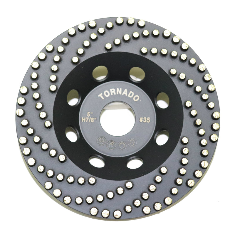 Tornado 5" Diamond Cup Grinding Removing Disc Wheel with CDB New Technology (Tornado, 5") 5"