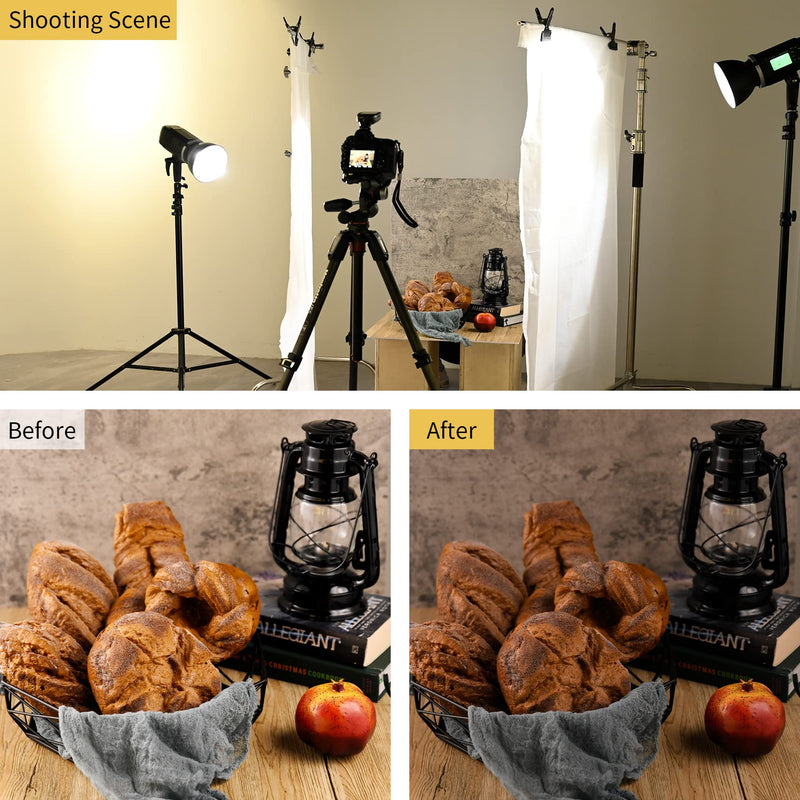 Meking Diffusion Fabric Light Silk White Seamless Nylon 4.3 x 1.8 Yard /4 x 1.7M Foldable Diffusion Sheet for Light Tent, Strobe Light, Lighting Light Modifier and Other Photographic Equipment 4 Yard x 67 Inch