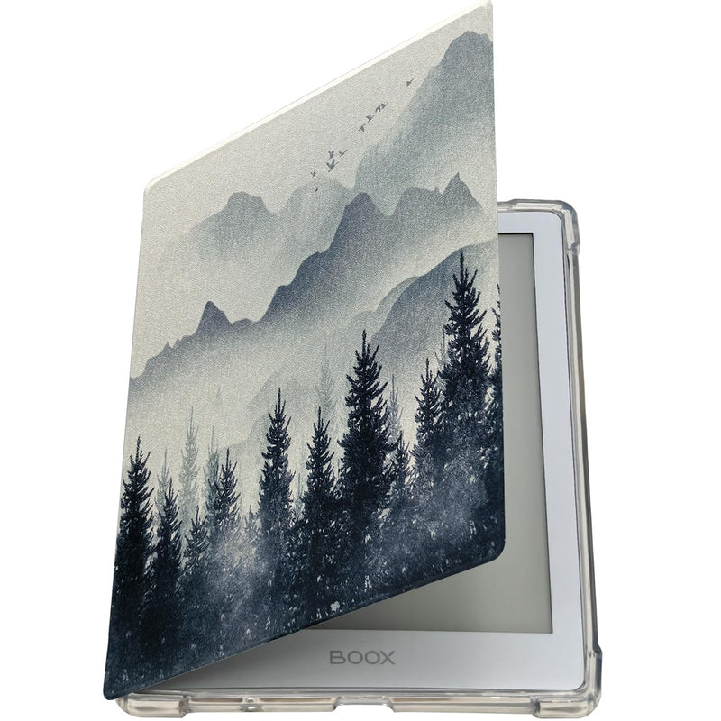 Folio Case for Onyx Boox Go 6 (Gen II/Gen I 2026/2025) Ultra-Thin Enhanced Auto Sleep/Wake Cover with Transparent TPU Back Thickened Corners, Magnetic Closure (Misty Forest) Misty Forest