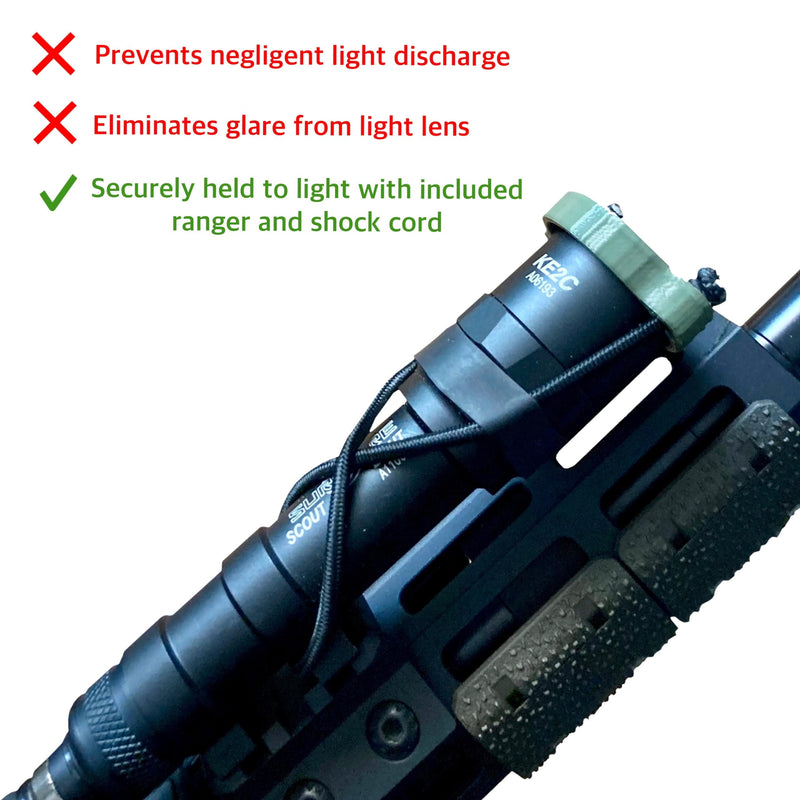 Light/Lens Cover for Weapon Mounted Flashlights (Pro Tac HLX/HLX Pro, Black - Quick Flip) Pro Tac HLX/HLX Pro