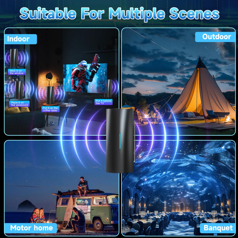 2026 Digital TV Antenna, 5000+ Miles Range HD Antenna with Signal Booster | Indoor & Outdoor Antenna for Local Channels, Works with 4K 1080P Smart & Traditional TVs, 40ft Coaxial Cable