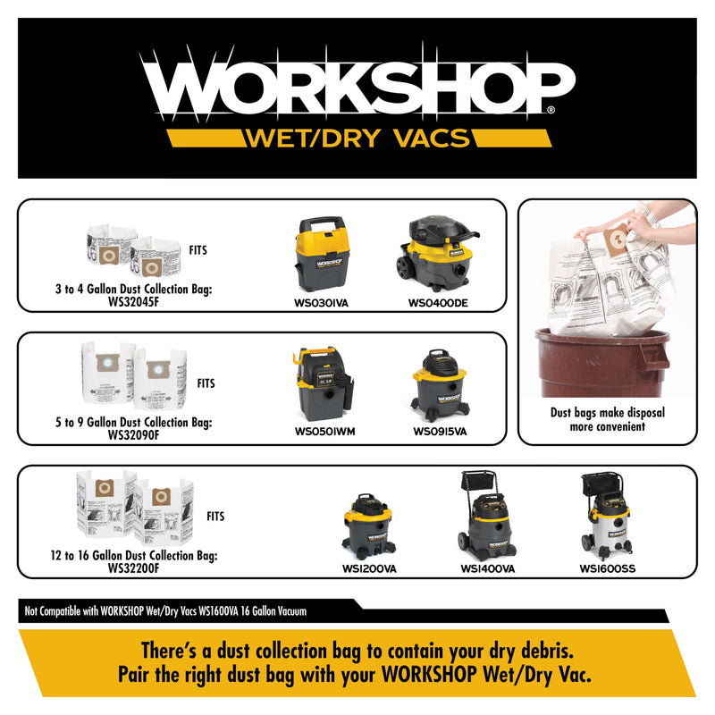 WORKSHOP Wet/Dry Vacs Shop Vacuum Accessories WS25009A Utility Nozzle Attachment for Wet Dry Vacuum Cleaners, Fits 2-1/2-inch Extension Wands and Hoses 2-1/2"