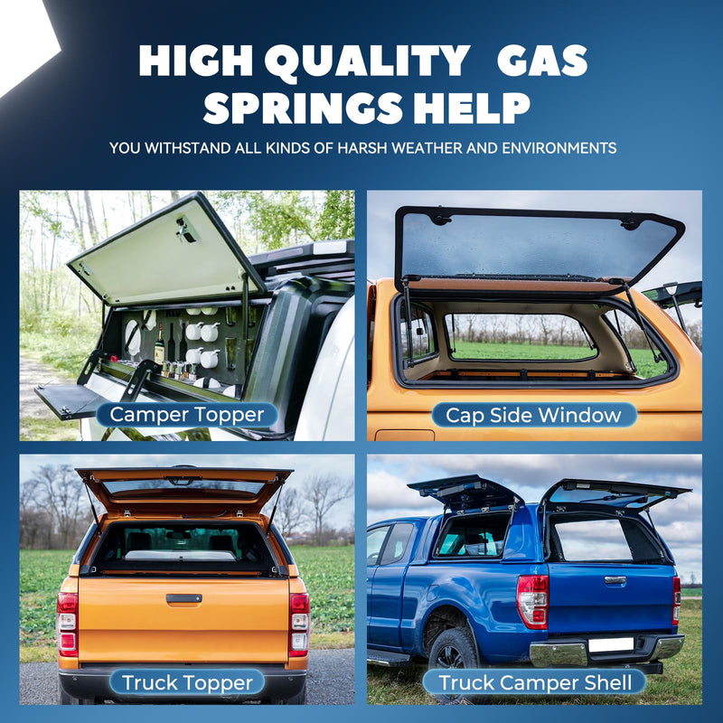 12 inch 65lb Gas Props, C16-25563 Gas Struts 12" Gas Shock Spring Lift-Support for Truck Pickup Tool Box Weatherguard Aluminum Toolbox Camper Shell Leer Truck Topper 12 inch