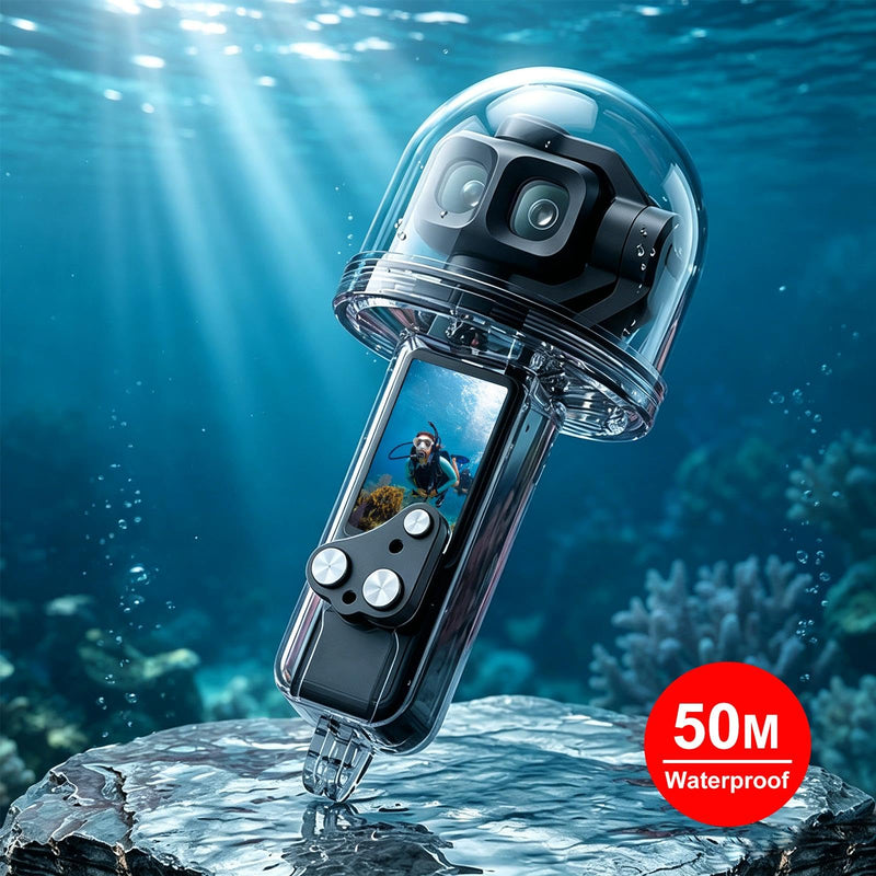 PULUZ Waterproof Diving Case for DJI Osmo Pocket 4P, 50M/164FT Underwater Protective Shell Cover Accessory for Osmo Pocket 4P Action Camera