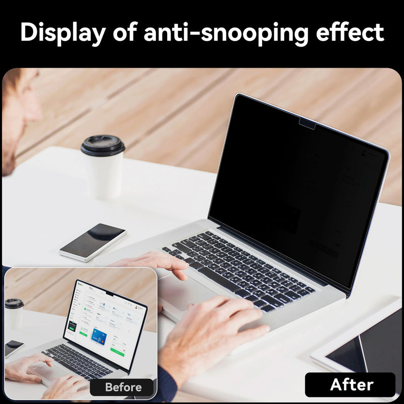 IPROKKO 360° Privacy Screen MacBook Pro 16 inch (2021, 2022, 2023,2024, M1, M2, M3, M4,Pro, Max), Matte Anti Glare Blue Light 16" Mac Scratch Resistant Laptop Screen Protector Filter 16inch