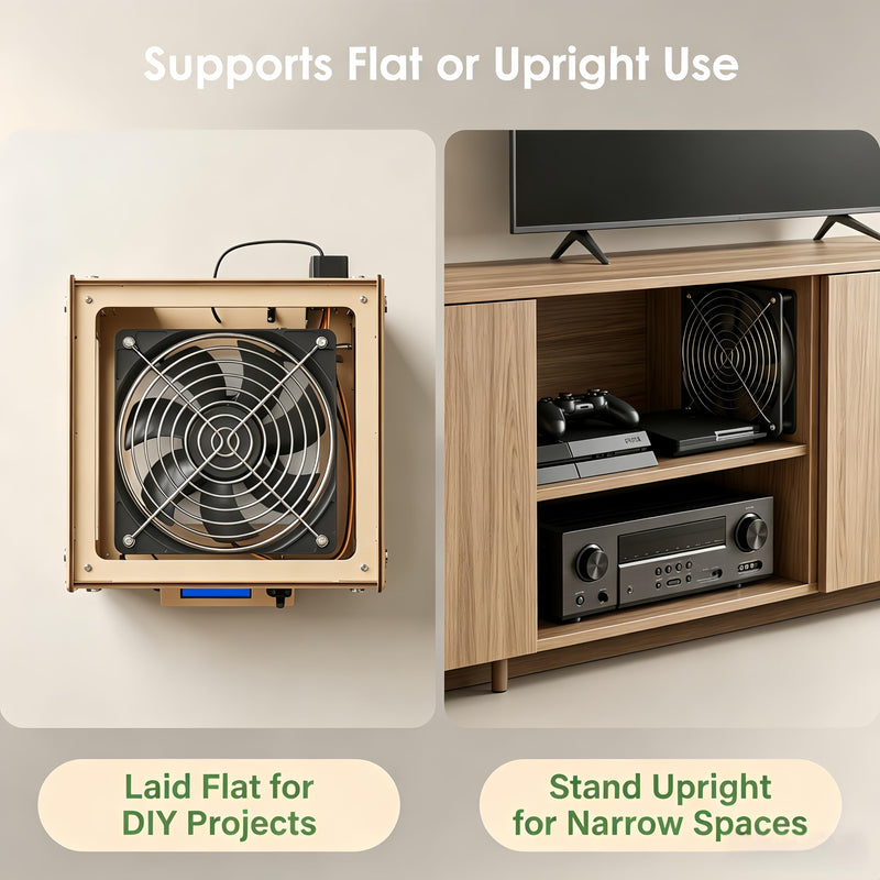 120mm DC Cooling Fan 12V 3 Pin 2-Pack, Quiet 12V Computer Fan 2000RPM for Gaming PC, Server Rack, 3D Printer, DIY Ventilation Cooling Projects