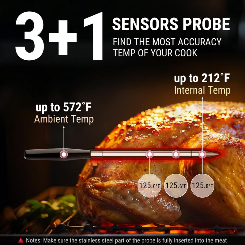 TempSpike Pro Wireless Meat Thermometer Meat Probe with Accurate Temperature Sensor Red Probe