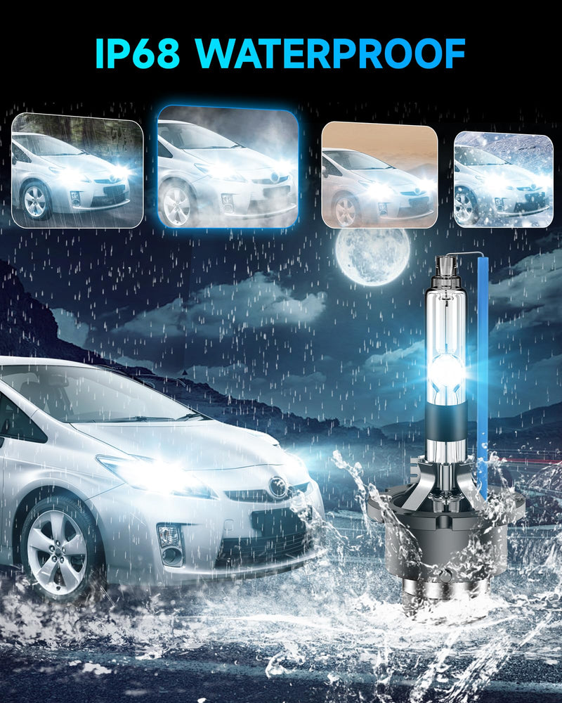 Fit for Toyota Prius 2006 2007 2008 2009 D4R Xenon HID Headlight Bulbs,350% Brightness,High Low Beam Light Bulb,8000K White Blue,Plug and Play,Pack of 2 D4R-8000K