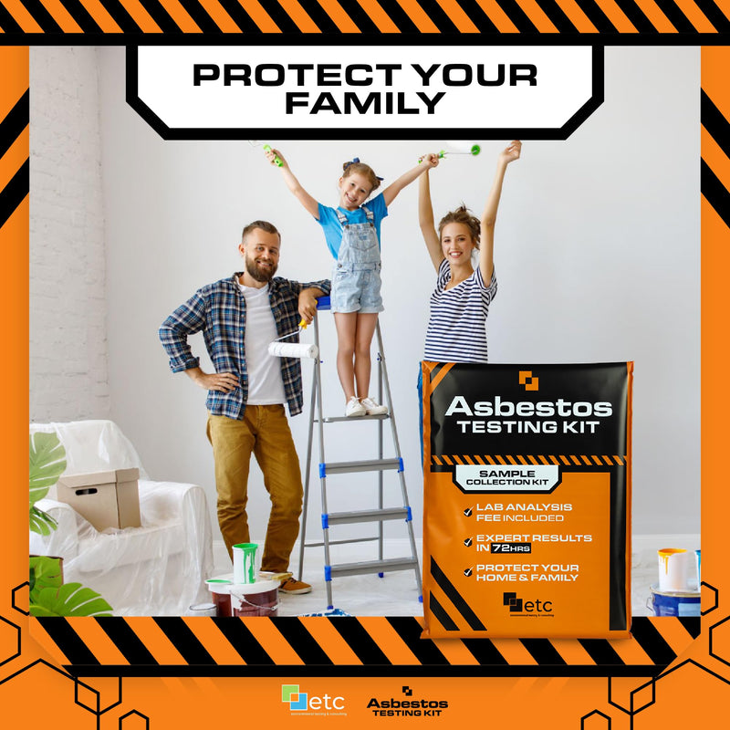 etc Asbestos Home Testing Kit DIY Sample Collection with NVLAP Accredited Lab Fee Included, Asbestos Test Kit, Protect Your Home & Family