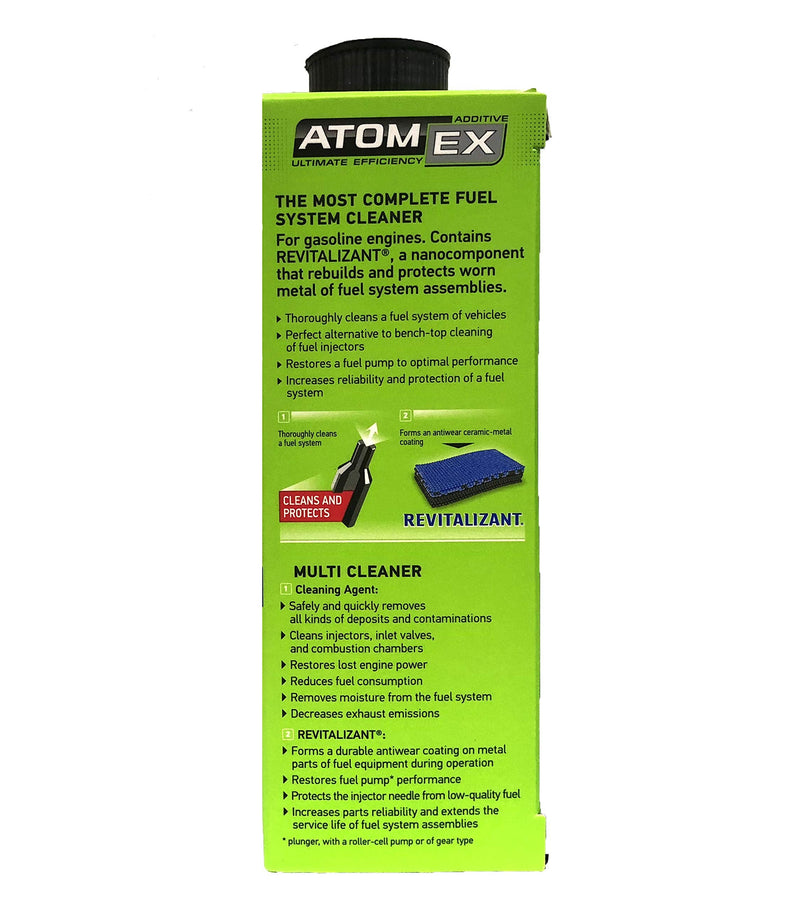 XADO Atomex Multi Cleaner - Fuel System Cleaner for Gasoline Engines - Fuel Injector Cleaner Additive Treats 10-15 gal of Gasoline - Cleans Injector Nozzles, Inlet Valve and Combustion Chamber (250ml)