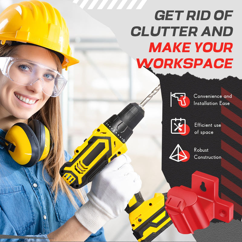 Threlaco 12 Packs Tool Holder Mount Drill Tool Hanger Compatible with Milwaukee M12 12V Wall Mount Drill Organizer Utility Storage Rack