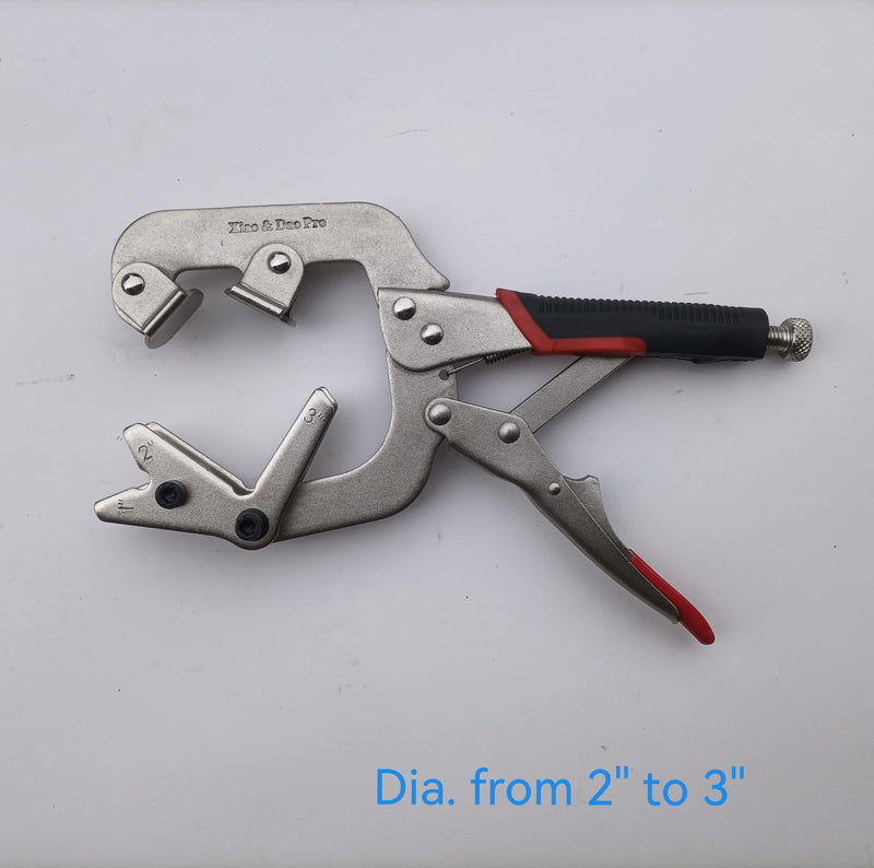 Xiao & Dao Pro 10" Locking Clamps with Swivel V-Typed Pads, Butt weld 2PCS | Butt Weld, 1PC 2-pack