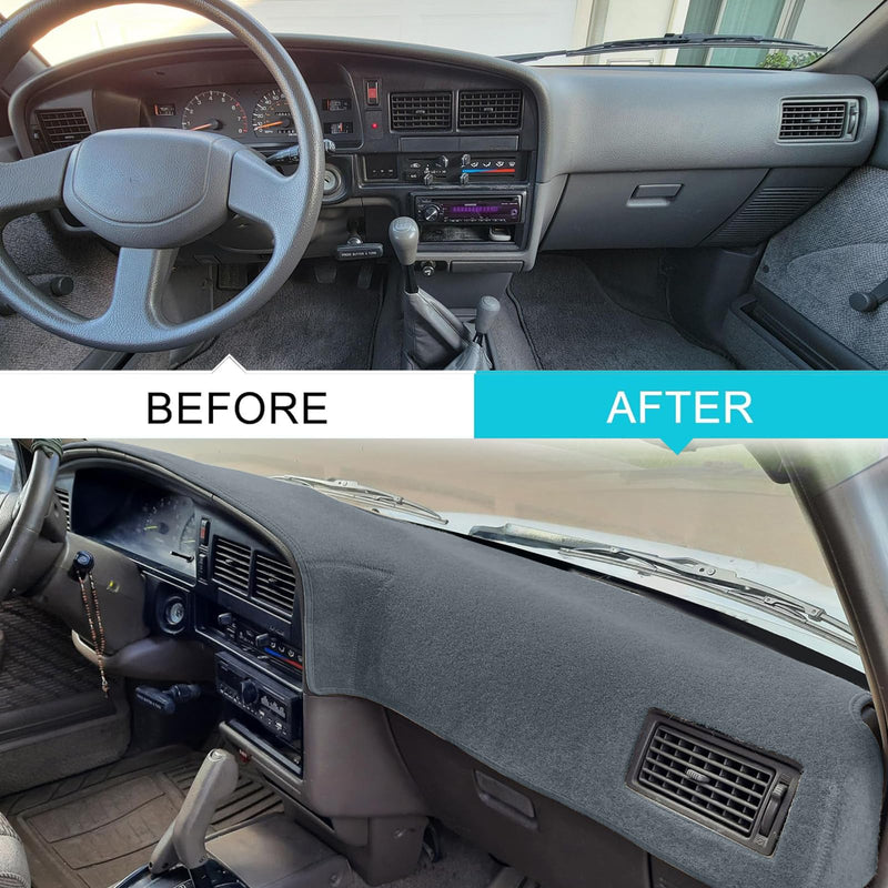 Dashboard Cover Dash Cover Mat Pad Custom Fit for Toyota 4Runner Pickup Truck 1989 1990 1991 1992 1993 1994 1995(89-95 Dark Gray)