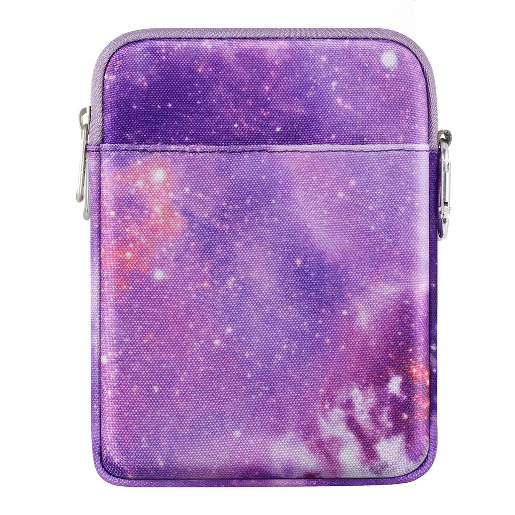 MoKo 6-7 Inch Kindle Sleeve Bag, Protective Nylon Cover Compatible with Kindle Paperwhite 2021, Fire 7 2022, All-New Kindle/Kids (11th Generation) 2022, Kindle Oasis E-Reader, Purple Starry Sky 6.8 inch