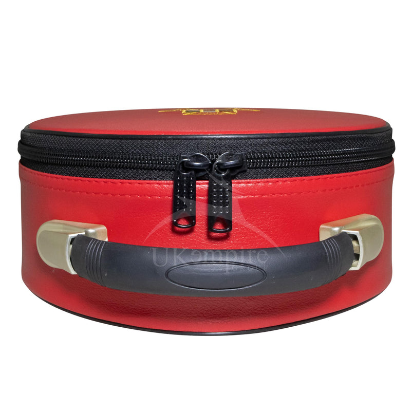Masonic Royal Arch Past High Priest PHP Crown Cap Case Red | Hat Carrying Bag