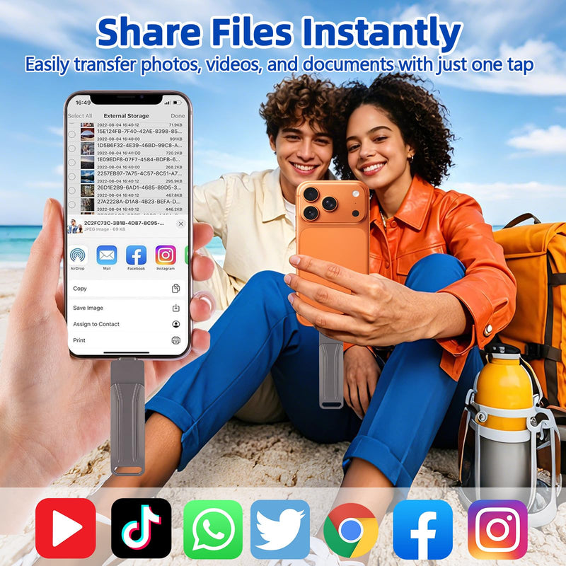 128GB USB Flash Drive, Dual USB A and Type-C Thumb Drive, Photo Stick, 2-in-1 External Storage Jump Drive for Photos, Videos and Data Backup, Android, Tablets, Laptops and PC Black 128GB
