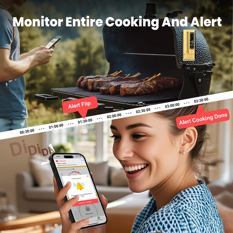WiFi Wireless Meat Thermometer (1, Black, Small) 1