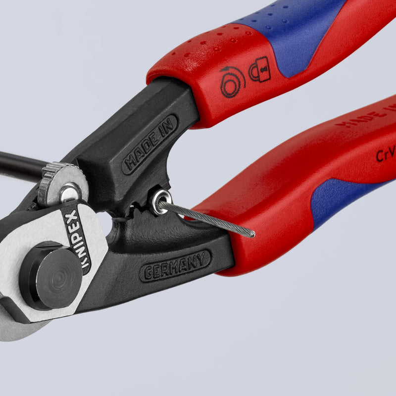 KNIPEX Tools - Wire Rope Cutters, Multi-Component (9562190), 7 1/4-Inch, Comfort Grip