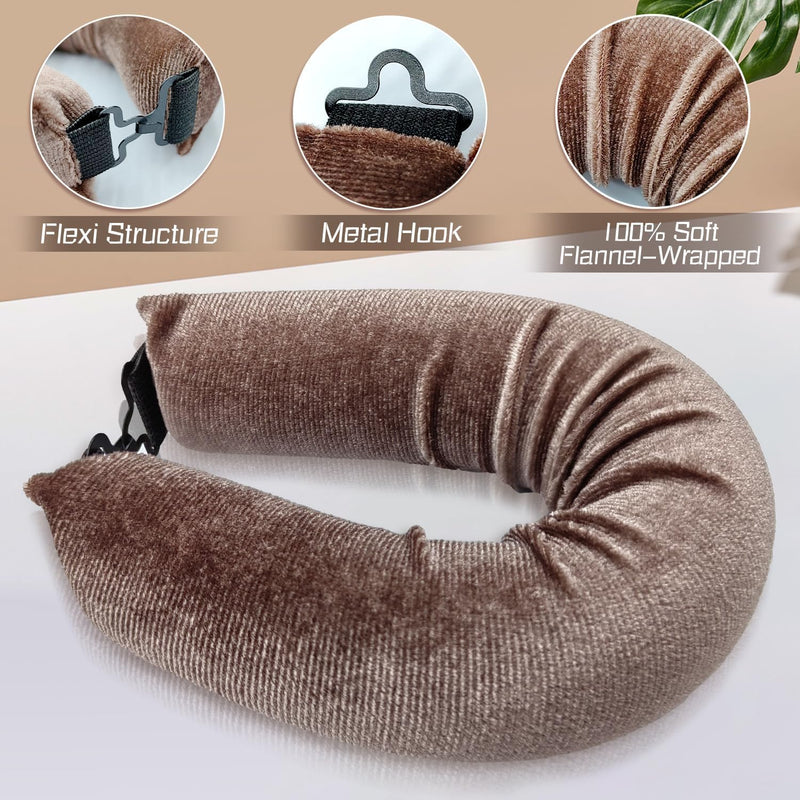 3PCS Heatless Curlers, No Heat Overnight Curls for Long Hair 3PCS Brown