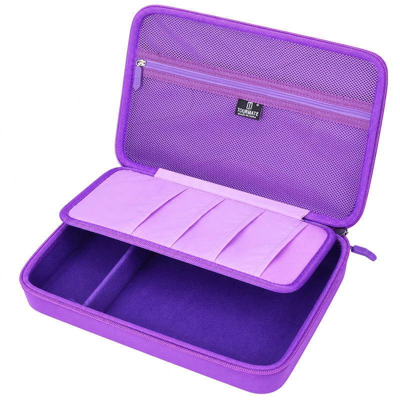 Tourmate Hard Storage Case for BOIFUN/PJGCWB/FANGOR/HotHat/YOTON 9.5" Portable DVD Player, Portable EVA Case(Box for Sale) (Purple) Purple