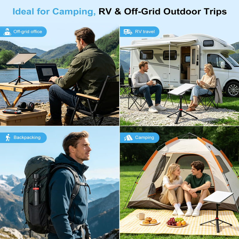 Starlink Mini Tripod Stand Mount with Aluminum Adapter, Portable & 360°Tilt | for All Starlink Mini Models, Starlink Mini Ground Tripod Stand for RV, Backpac Travel, Camping and Outdoor Satellite Setup