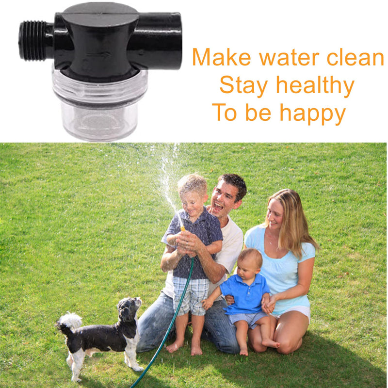 Twist-On Pipe Water Pump Strainer,RV Water Pump Filter Compatible With Shurflo Or Wfco,1/2" Npsm Inlet/Outlet With 80 Mesh Stainless Steel Filter Screen For RV Marine Replacement 2 Pack Black
