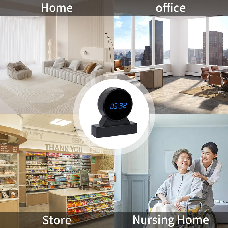 HiSpyCam Wireless Hidden Camera Clock - Full HD 1080P - WiFi Nanny Cam for Home Use - Baby Monitor - Night Vision - Local/Cloud Storage
