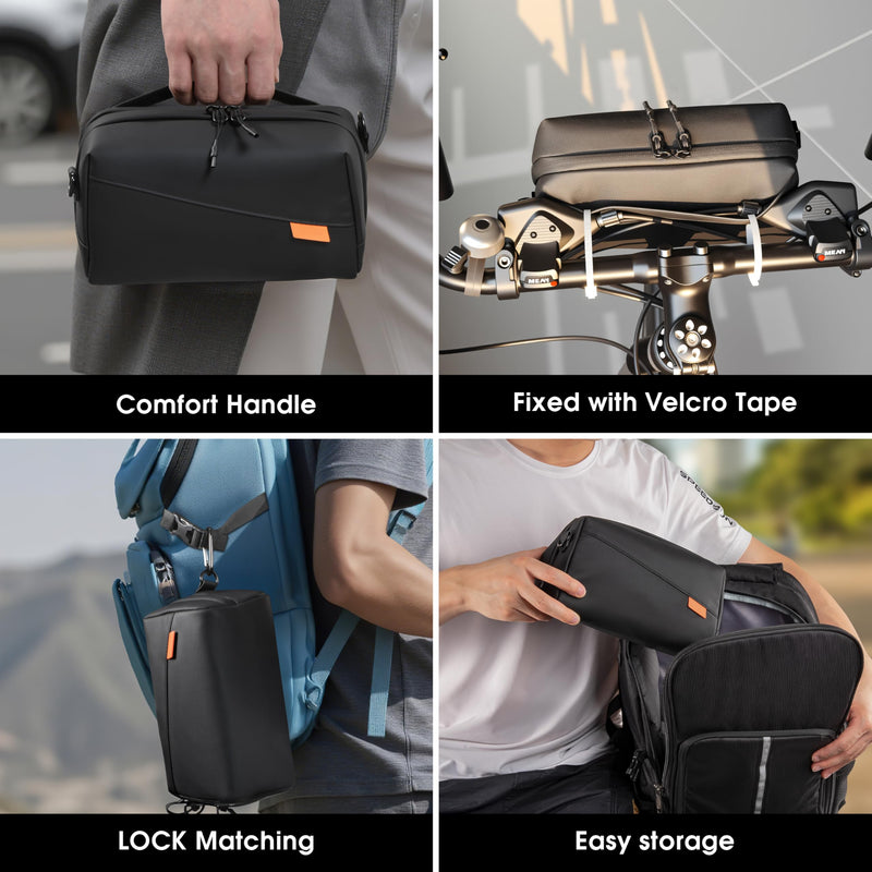 Carrying Travel Case for Insta 360 Luna Ultra Bag Accessories | Go Ultra X6 X5 X4 Air Organizer Multilayer Storage Soft For DJI Osmo Mobile 8 7P Pocket 4 4P 3 with Shoulder Strap