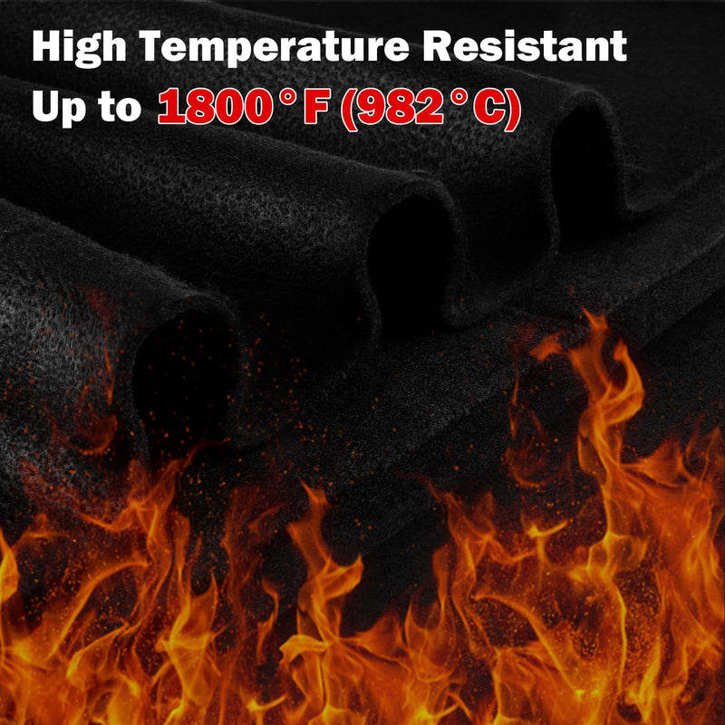 kanhiro Carbon Felt Welding Blanket Fireproof - 20" X 20" Heat Resistant Fabric 1800°F High Temp Insulation Blanket, Heat Shield Mat for Grill Stove Pit, Welding Pad for Plumbing Brazing 1/7 Inch (3.5mm) 20" x 20" - 1Pack
