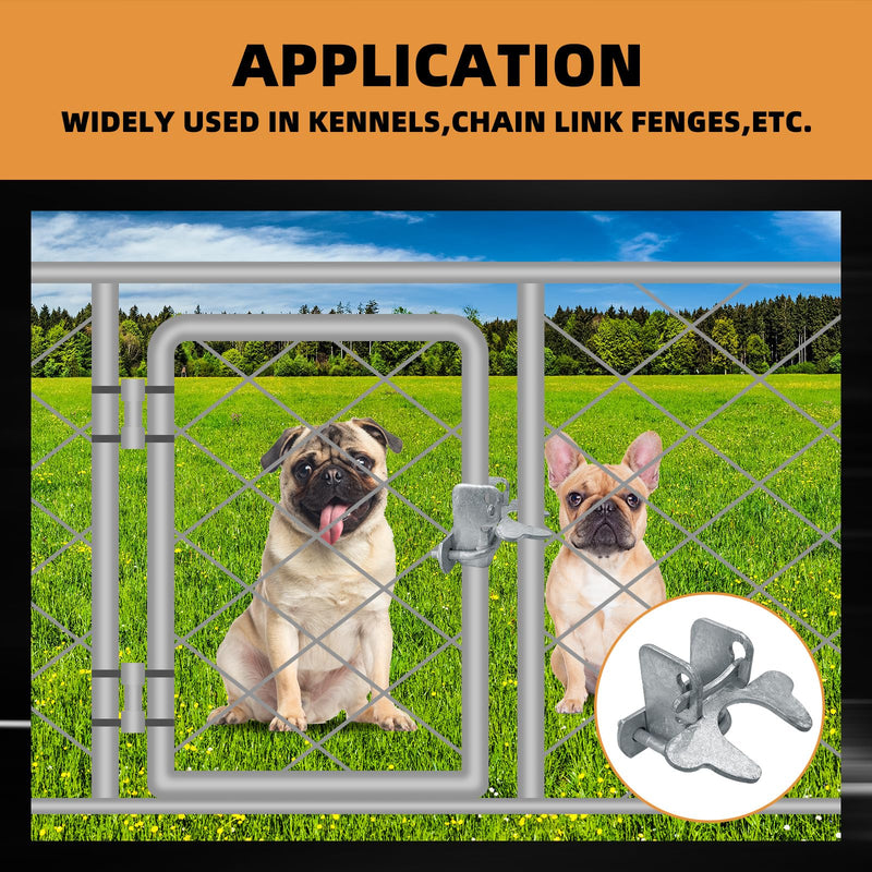 3Pcs 1-3/8" Kennel Gate Latch Butterfly Latches, Chain Link Fence Gate Latch Lock for 1-3/8" Dog Kennel Gate Frame & 1-3/8" Kennel Panel Frame