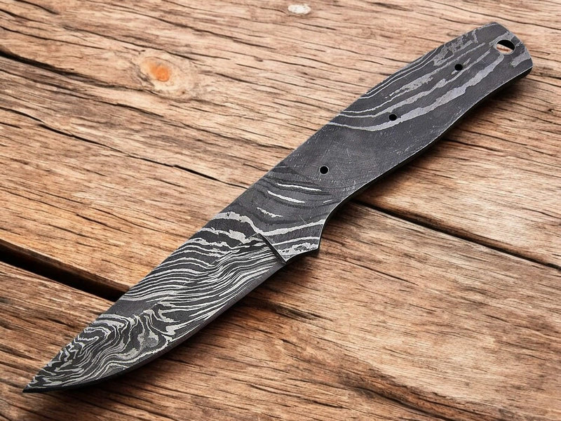 LOT OF 5 PIECES HAND FORGED DAMASCUS STEEL FULL TANG KNIFE BLANK BLADE KNIFE MAKING SUPPLIES (5 DIFFERENT PIECES SET) 5 DIFFERENT PIECES EACH OTHER KNIVES SET