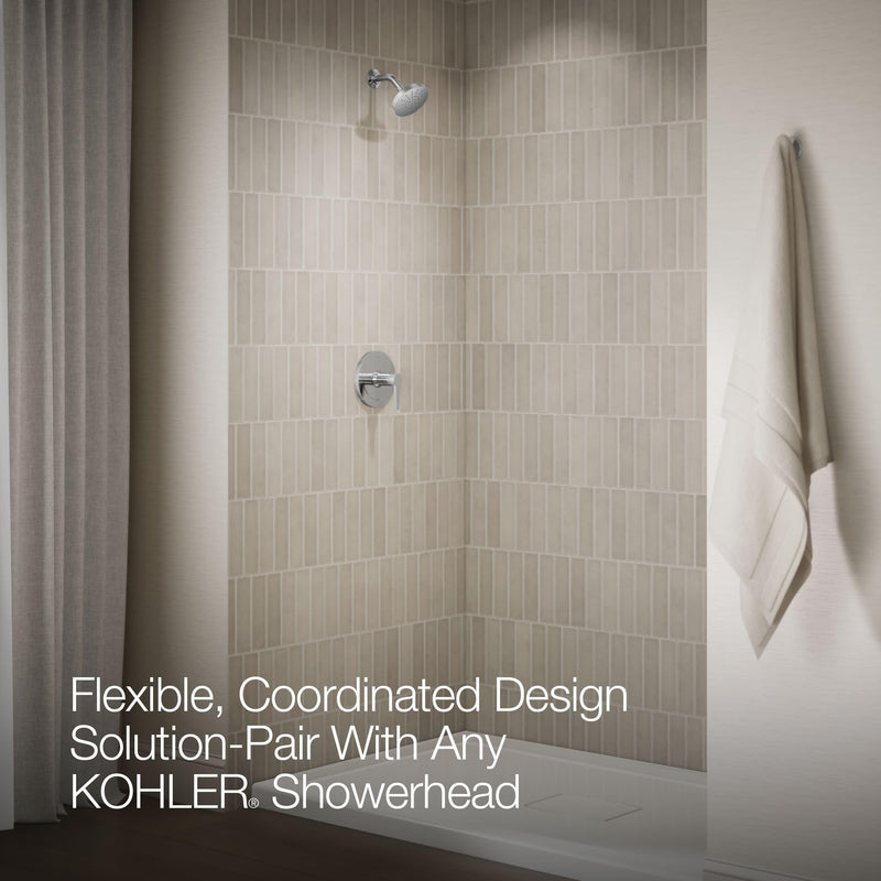 Kohler Pitch Rite-Temp shower trim set, less showerhead Polished Chrome