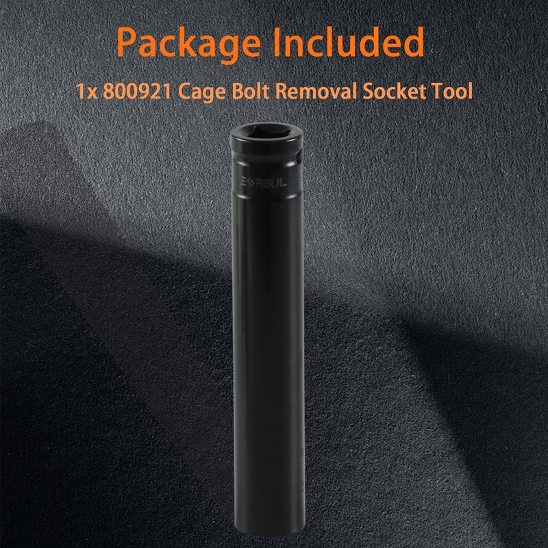 3/4" Socket Truck Cage Bolt Socket Tool Removal puller Tool Compatible with Truck Air Brakes with 800921 Cage Bolt, Extra Deep 3/4" Socket 1/2" Drive