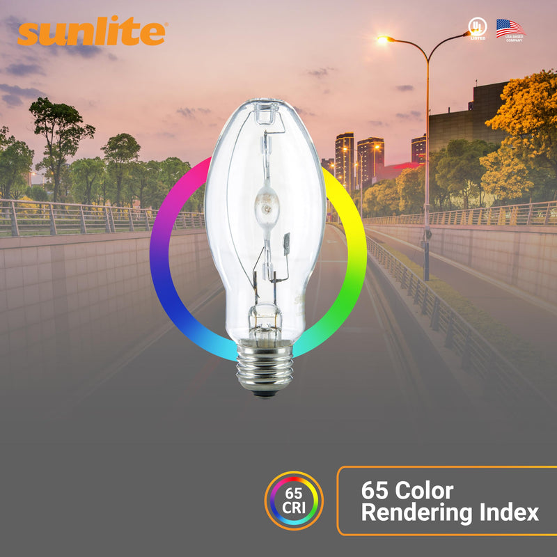 Sunlite MH400/U/MOG M59 Metal Halide Lamp, 400 Watts, Mogul Base (E39), ED37, 12,000 Hour Life Span, 36000 Lumen, Clear Finish, 4000K, 2 Pack