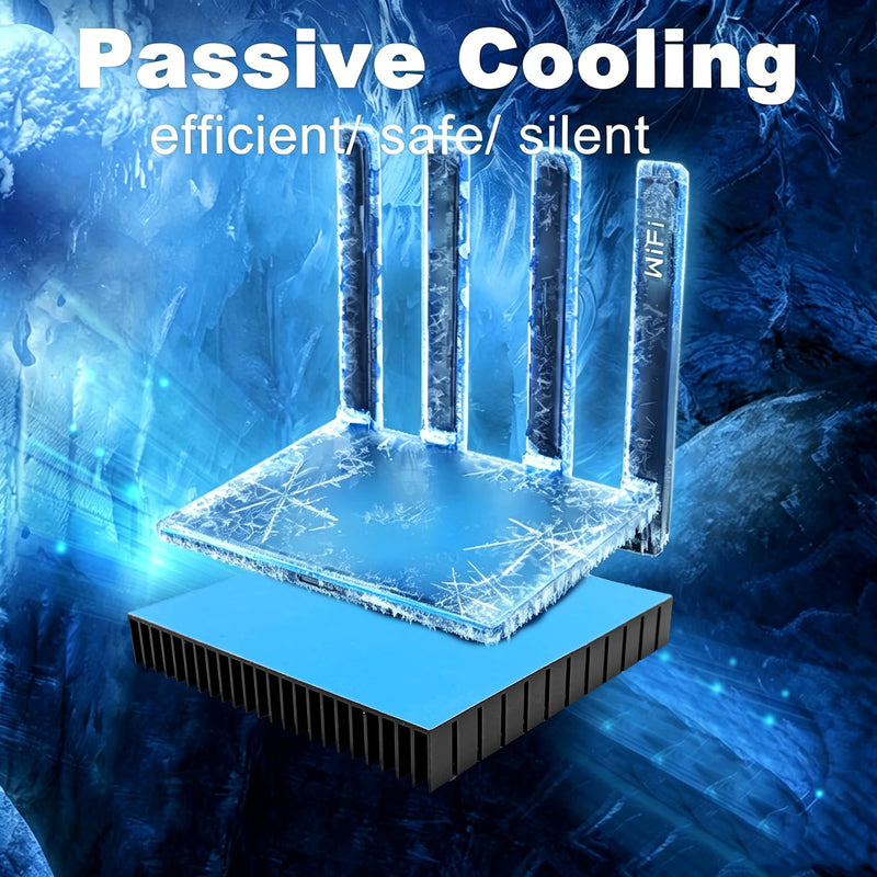 120mm Large Aluminum Heatsink 120x120x20mm / 4.72"x4.72"x0.79" Square Passive Heat Sink with Thermal Tape, Black Anodized Cooler for WiFi Router IC Power Supply Graphics Card Memory Electronic Devices