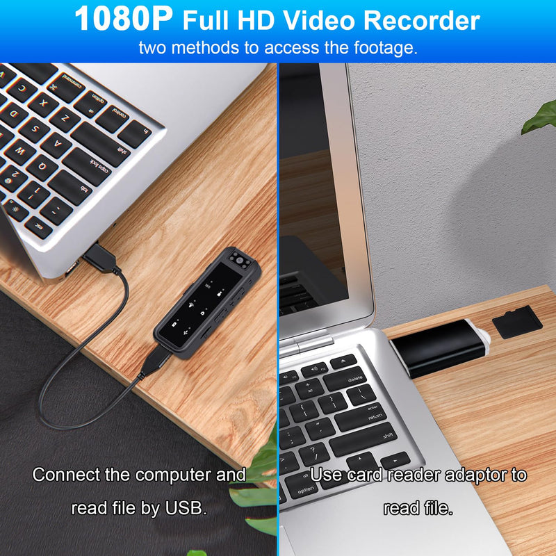 64GB Mini Body Camera,1080P Wearable Patrol Video Recording Camcorder with IR Night Vision, 5-Hour Battery & 180° Rotating Lens – Small Wearable Cam for Security, Police, and Outdoor Use