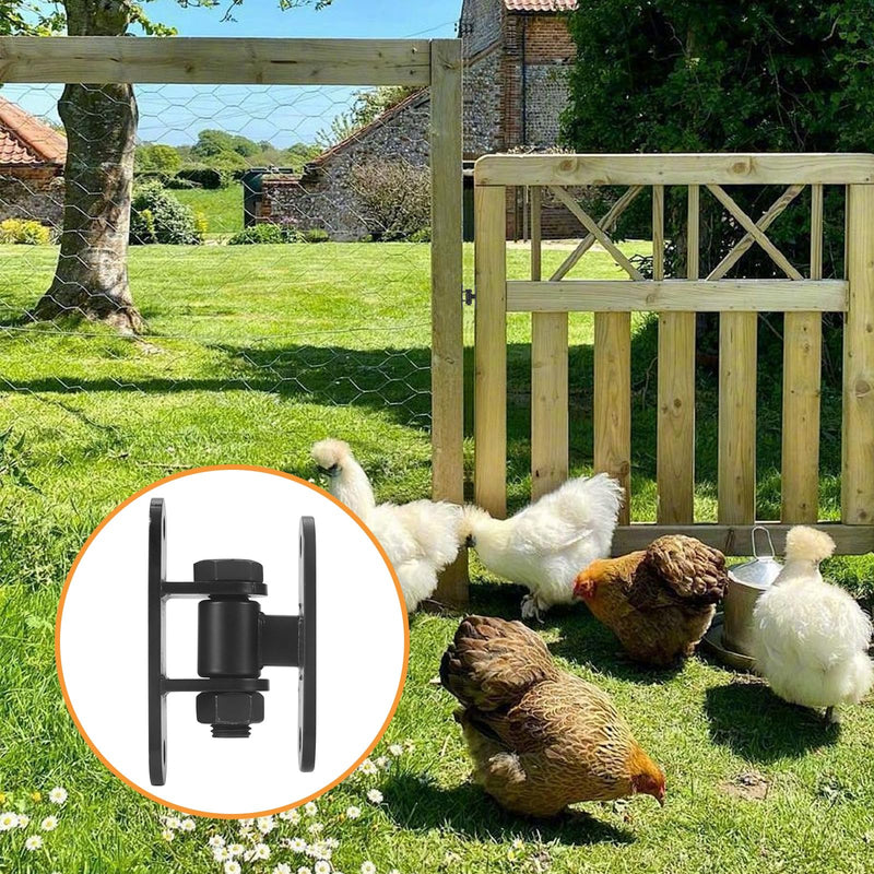 Heavy Duty Gate Hinges, Wall Mount Gate Hinge with Screw for Farm Gates, Wooden Fences, Metal Gates, Black-2 Pairs(Bolts Removable) Black-2 pairs(Bolts Removable)