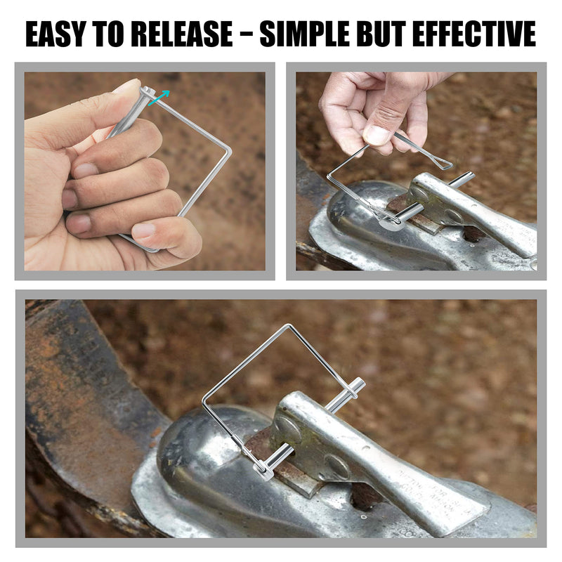 Pack of 10 Trailer Pins – 2-3/4" x 1/4" (L x W) – Featuring Trailer Hitch Pins, Shaft Locking Coupler Pins, PTO Pins and Lock Pins for Farm Trailers Towing, Lawn Equipment and Hitches